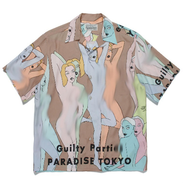GUILTYPARTIES TIGER Shirts Exclusive Body Art, Naked Women Heaven Tokyo, Hawaii Short Sleeve Shirt