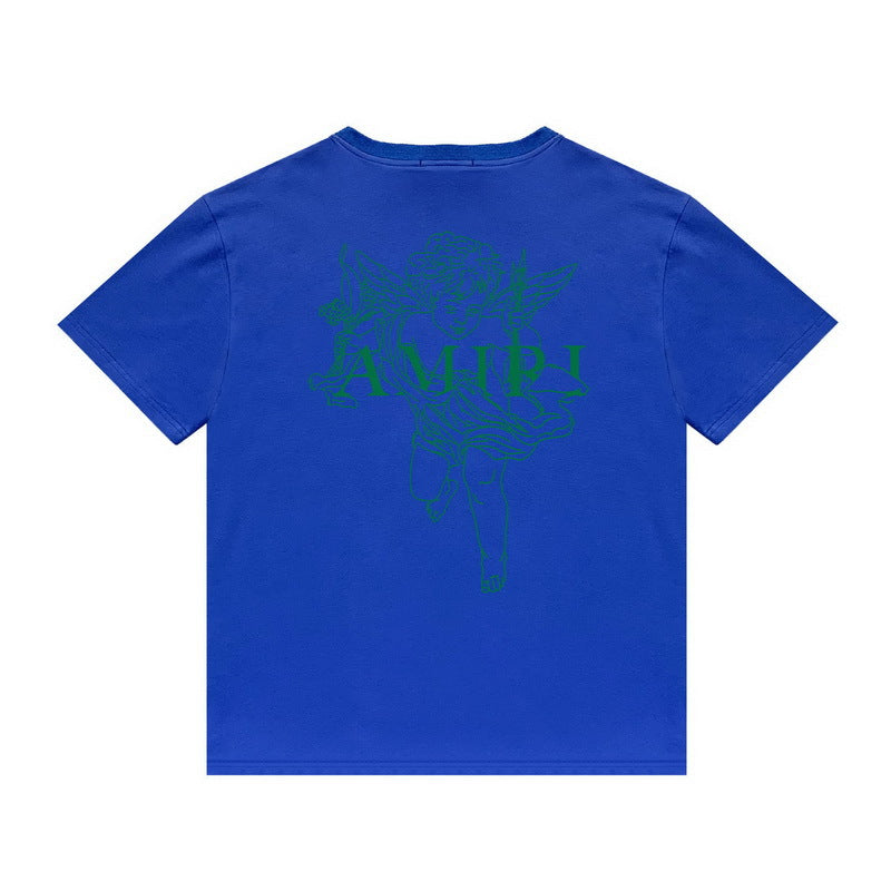 Amiri T Shirt Printed Casual Hip Hop round Neck Short Sleeve T-shirt