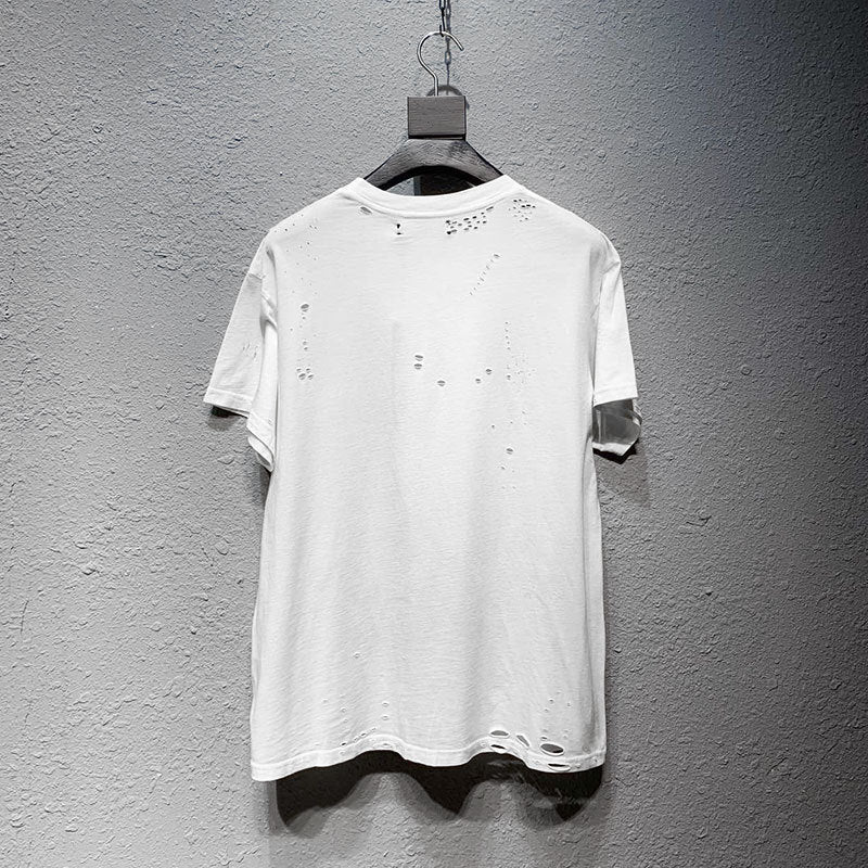 Amiri T Shirt Short Sleeve Printed Casual Hip Hop T-shirt for Men and Women