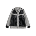 Unisex Jacket Retro Patchwork Jacket Loose Spring and Autumn Coat