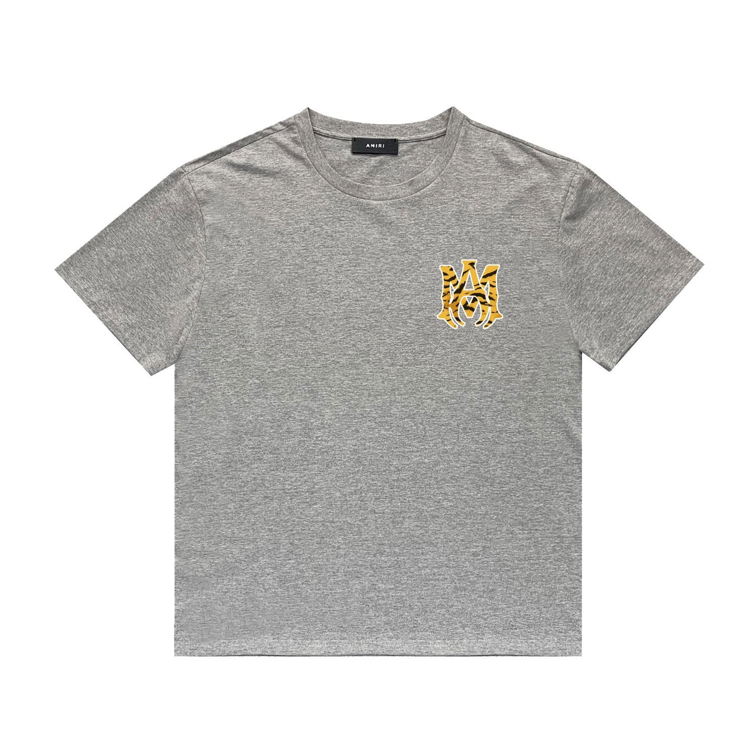 Amiri T Shirt Tiger Pattern Letter Print Casual round Neck Short Sleeve T-shirt