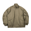 Unisex Jacket Vintage Waterproof Jacket for Men Loose Stand Collar Coat