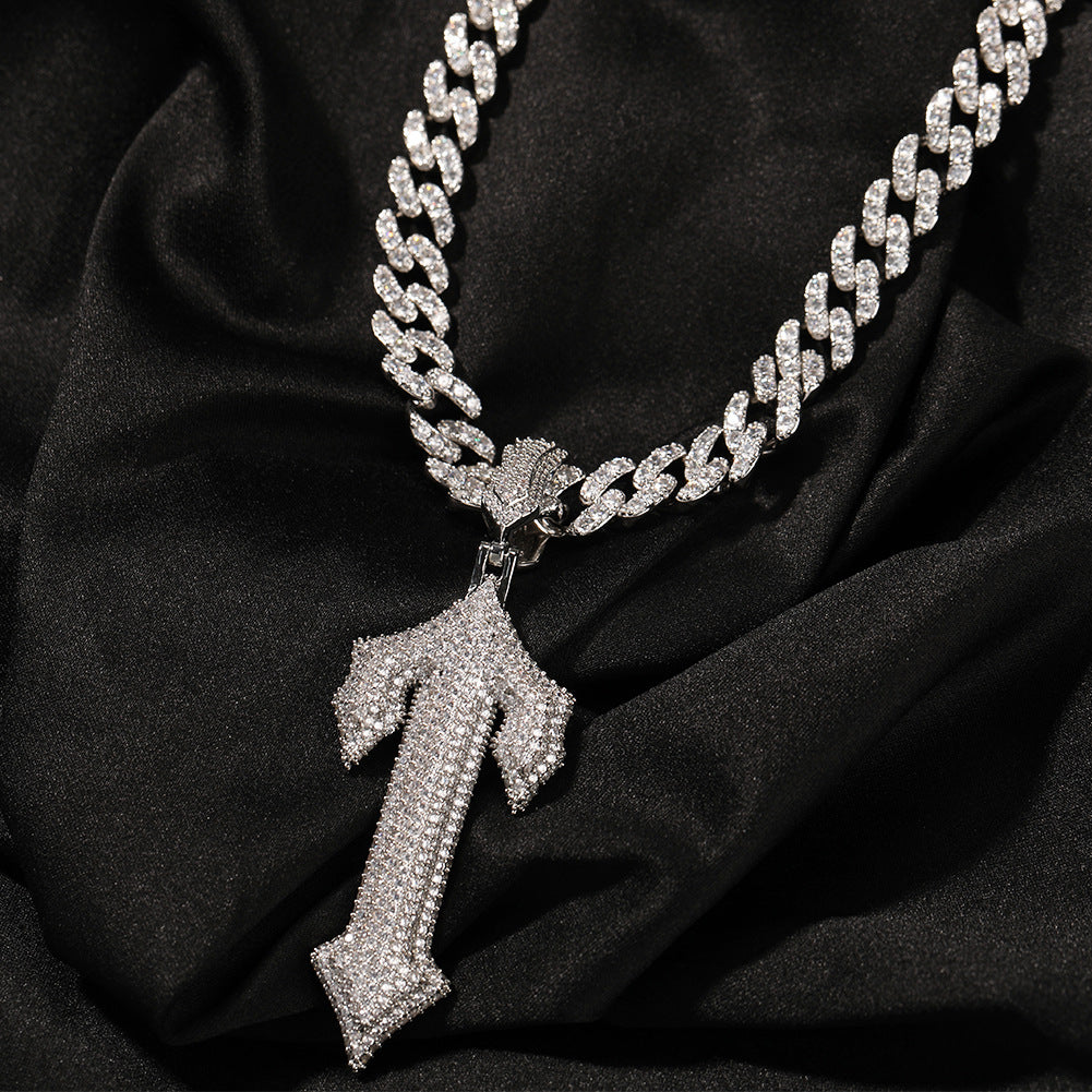 Jewelry Copper Zircon Cross Pendant Hip Hop Egypt Pieces Jesus Pieces Dog Tags