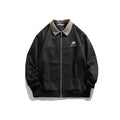 Unisex Jacket Vintage Coat Loose Casual Polo Collar Workwear Jacket