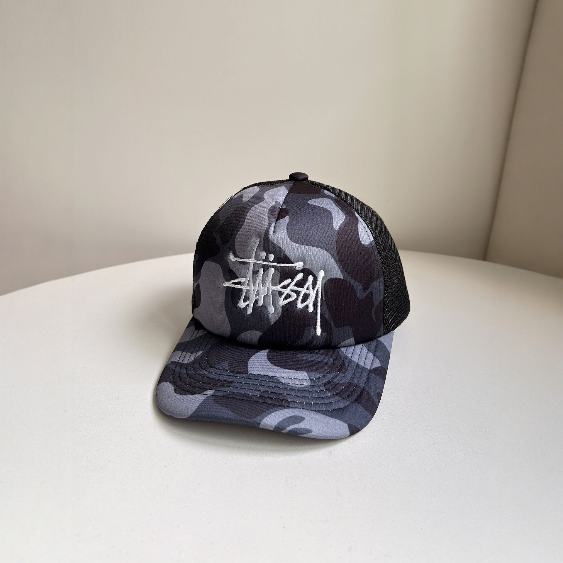 Stussy hat camouflage embroidered baseball cap hip hop cap women summer sun visor versatile street