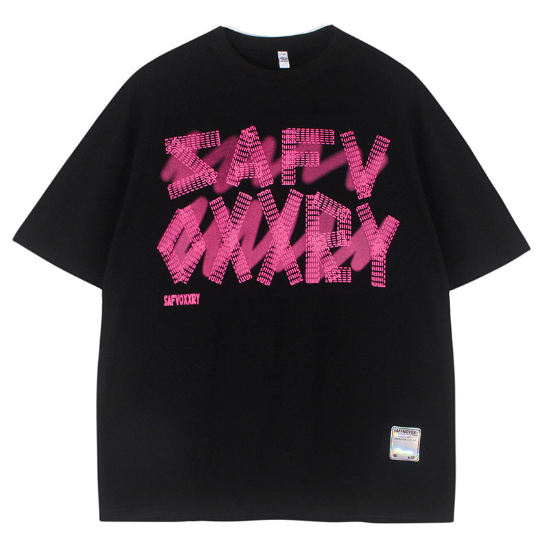 High-quality pure cotton T-shirt American street men and women loose