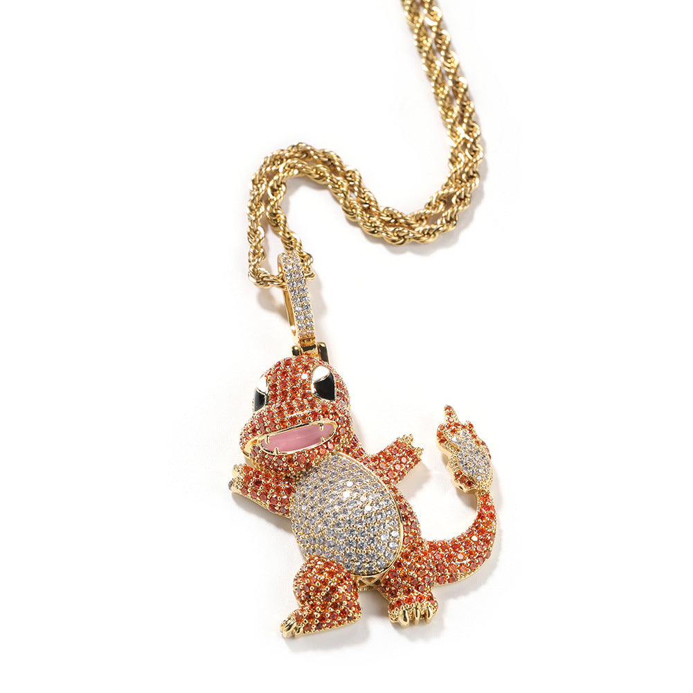 Jewelry Cartoon Dragon Pendant Copper Micro Zircon Animal Pok¨¦mon Spectrum