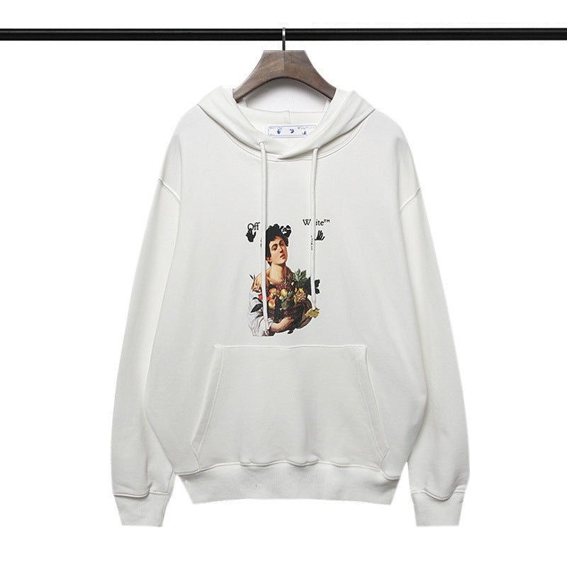 OW  hoodie woman bouquet basket pattern arrow hooded