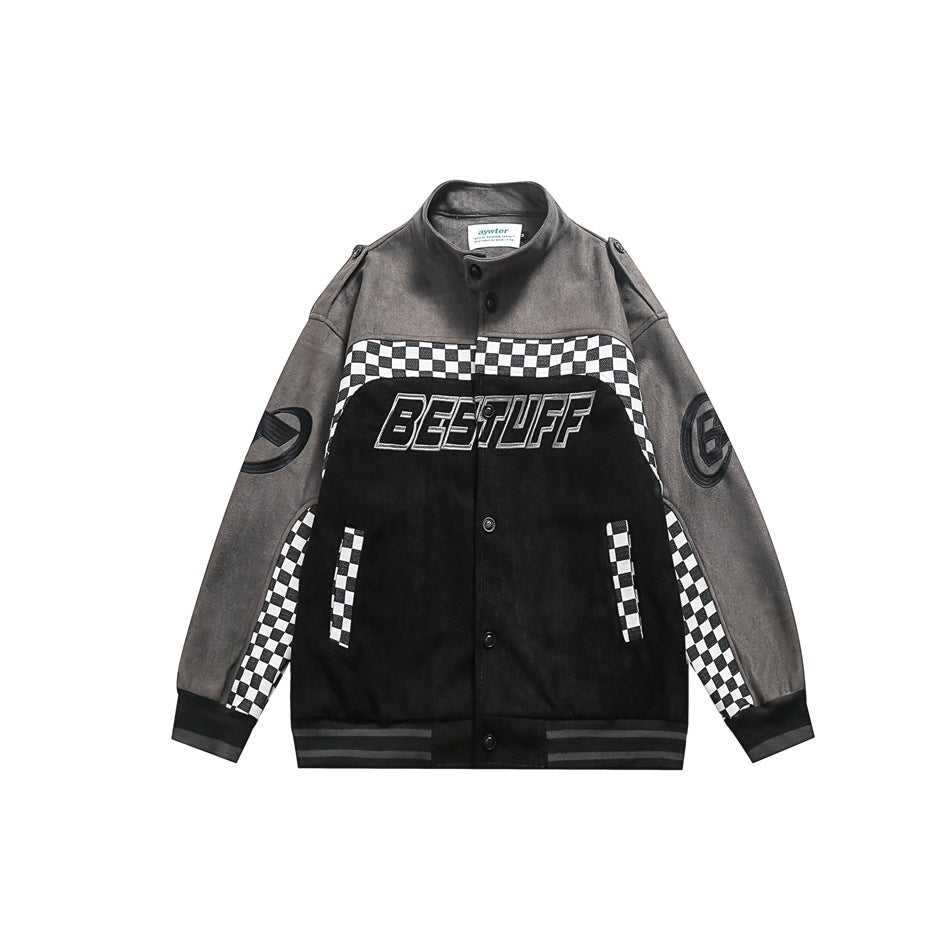 Unisex Jacket Vintage Loose Lapel Motorcycle Jacket
