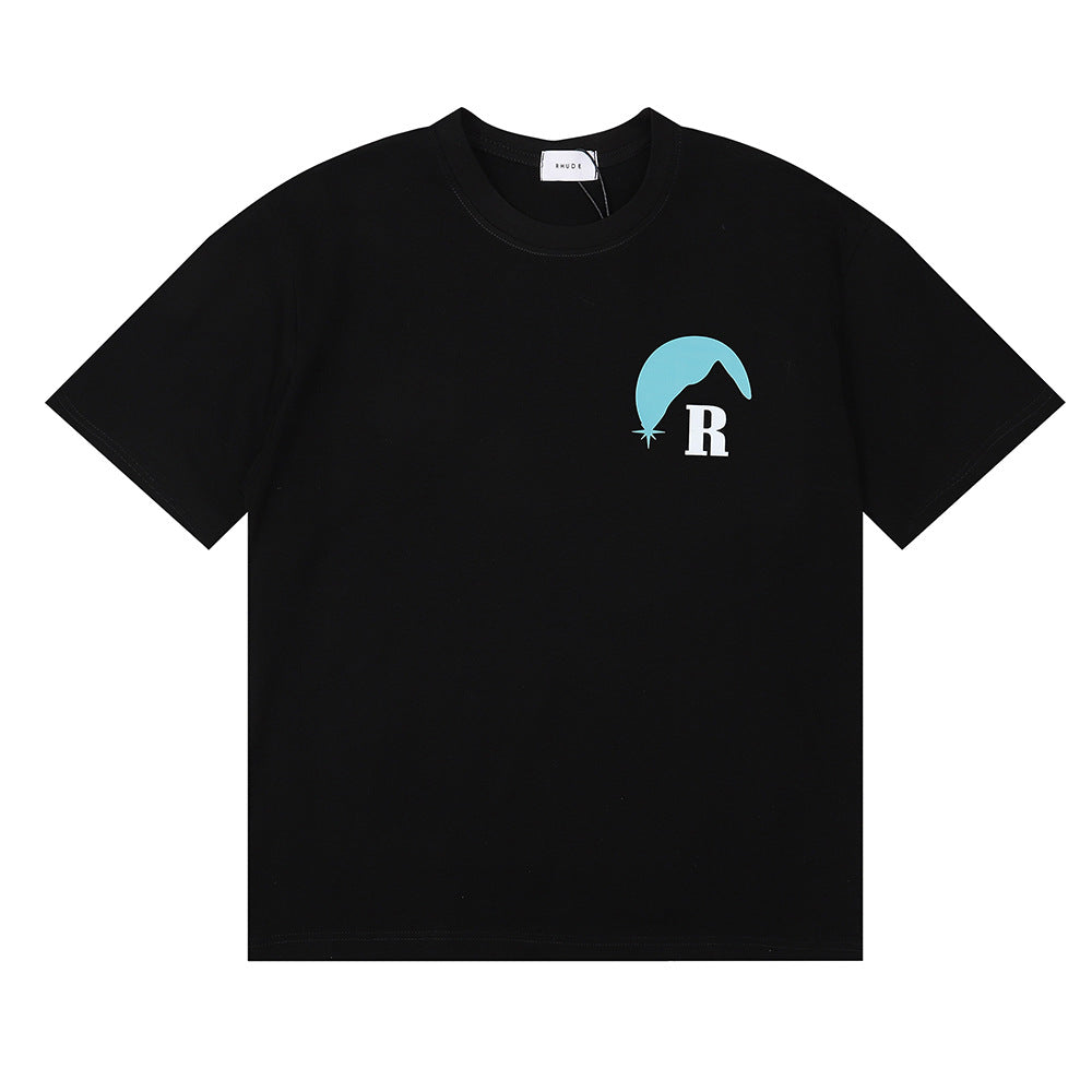 Rhude T Shirt Sunset Classic Alphabet Print Short Sleeve T-Shirt