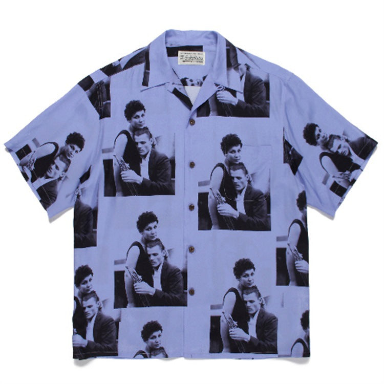 GUILTYPARTIES TIGER Shirts CHET BAKER Jazz Yosuke Hawaiian Short Sleeve Shirt Men