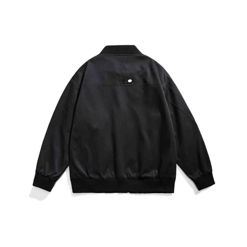 Unisex Jacket Vintage Baseball Uniform Jacket Top Loose Spring and Autumn Coat