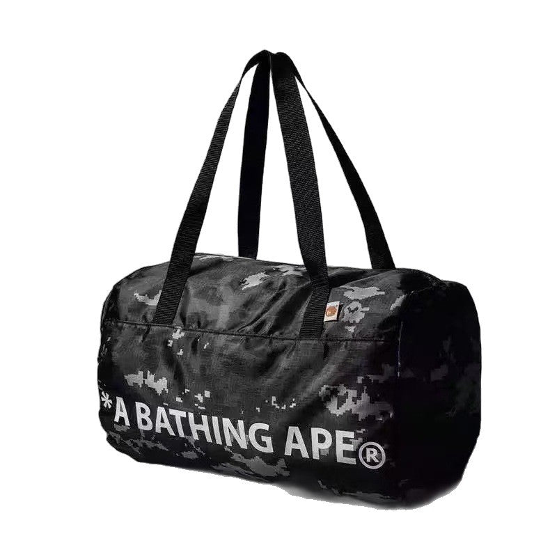 Bathing Ape Bape Bag Checkered camouflage shoulder bag, swimming/gym bag, tote travel bag
