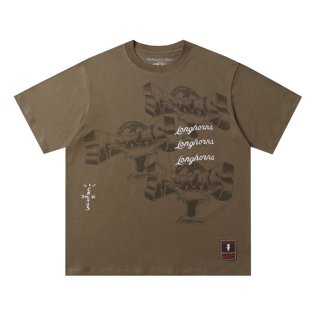 Travis Scott T-Shirt TRAVIS SCOTT CACTUS JACK24ss Embroidery Crew Neck Short Sleeve