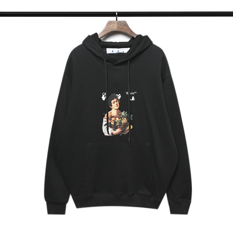 OW  hoodie woman bouquet basket pattern arrow hooded