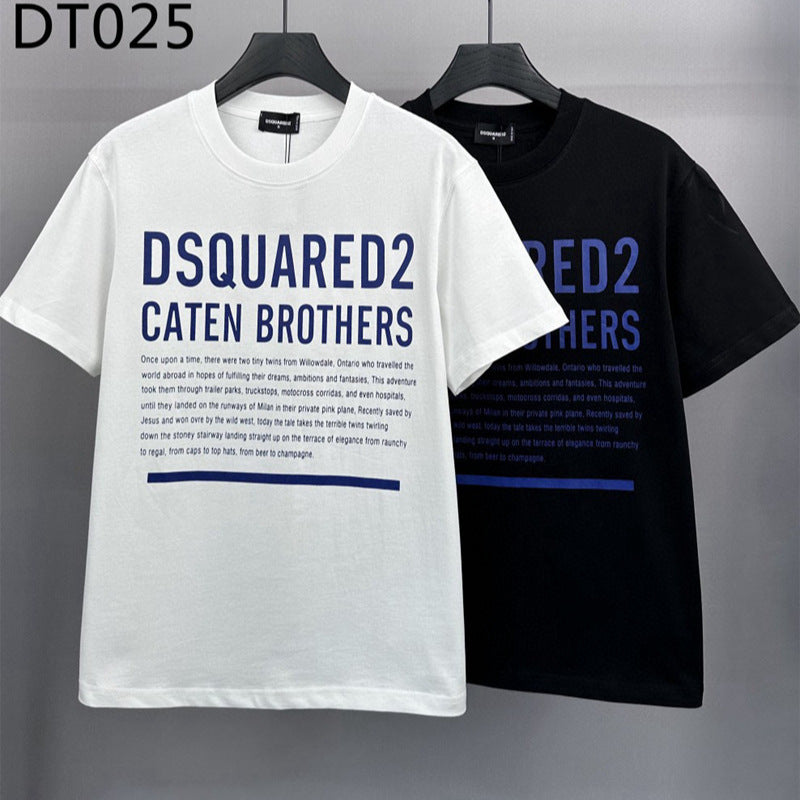 DSQ2 T Shirts Crew Neck Cotton Bottom Shirt