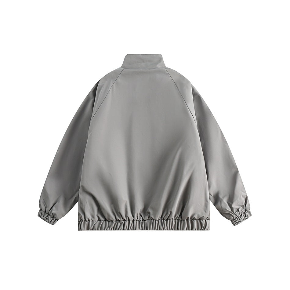 Unisex Jacket Vintage Double-Sided Men's Stand Collar Spring and Autumn Coat