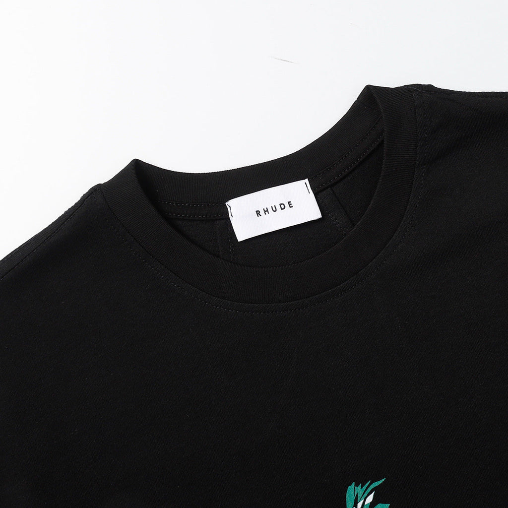 Rhude T Shirt Sailing Coconut Tree Print Short Sleeve T-Shirt