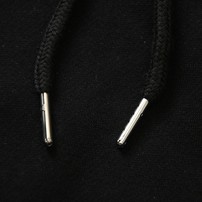 OW  hoodie geometric building arrow pattern fleece hooded