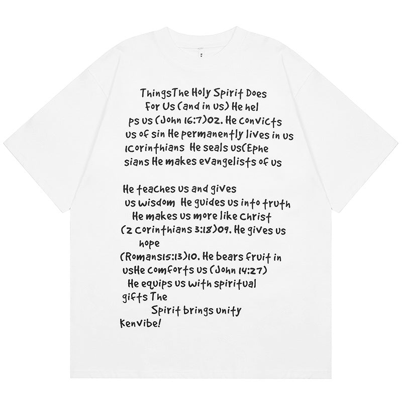 High-quality pure cotton T-shirt summer oversize casual