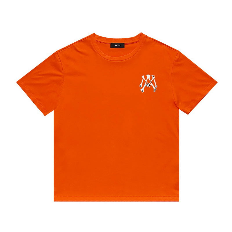Amiri T Shirt Printed Casual Hip Hop round Neck Short Sleeve T-shirt