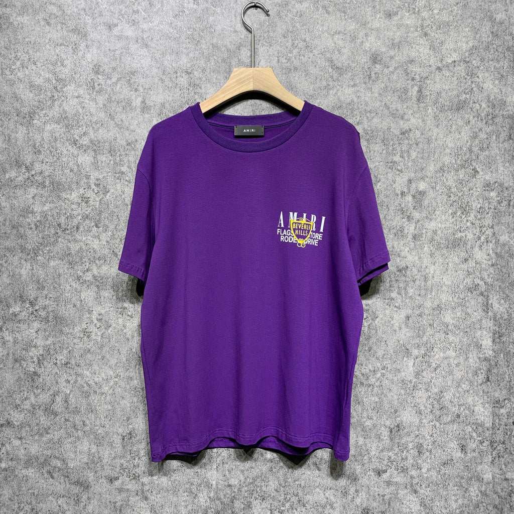 Amiri T Shirt Letter Printed round Neck