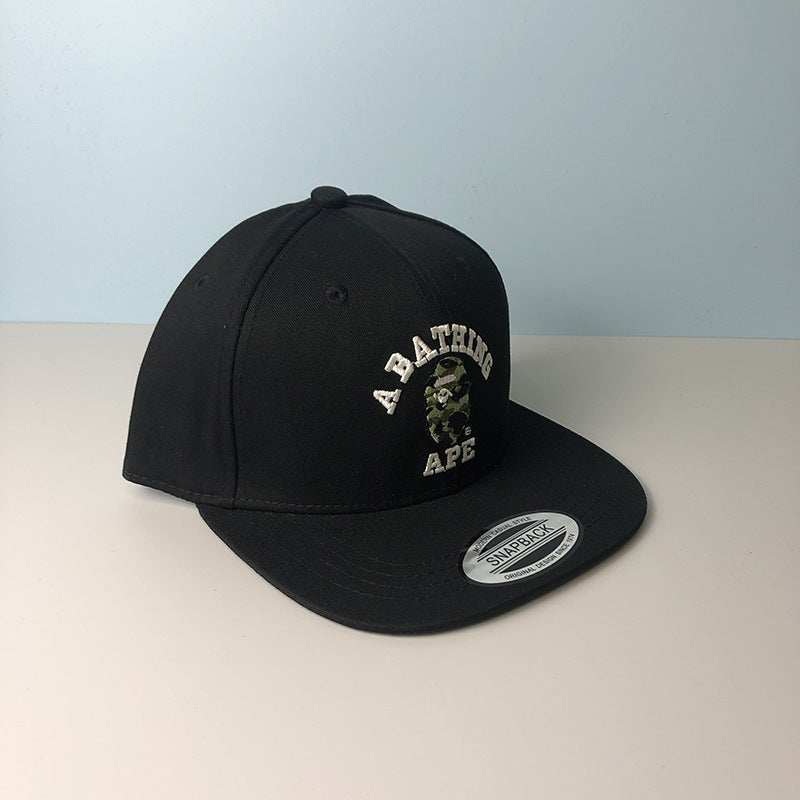 Bathing Ape Bape Hat Ape Head Cap Versatile Flat Edge Baseball Cap