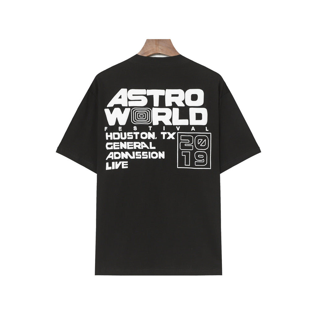 Travis Scott T-Shirt TRAVIS SCOTT CACTUS JACK 2 Casual Loose Crew Neck Short Sleeve T