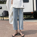 Men Jeans Straight Jeans Men's Loose Summer Pants
