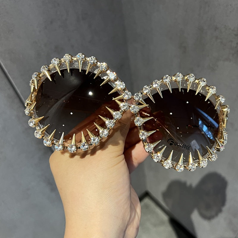 Trendy punk glasses sunshade special-shaped uv protection