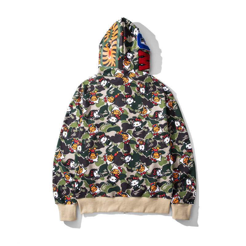 Bathing Ape Hoodie Full Print Hello Kitty Cardigan Zipper