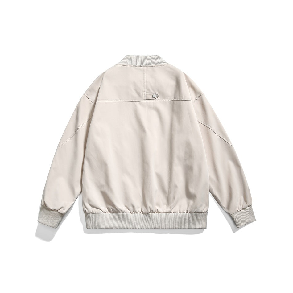 Unisex Jacket Vintage Baseball Uniform Jacket Top Loose Spring and Autumn Coat