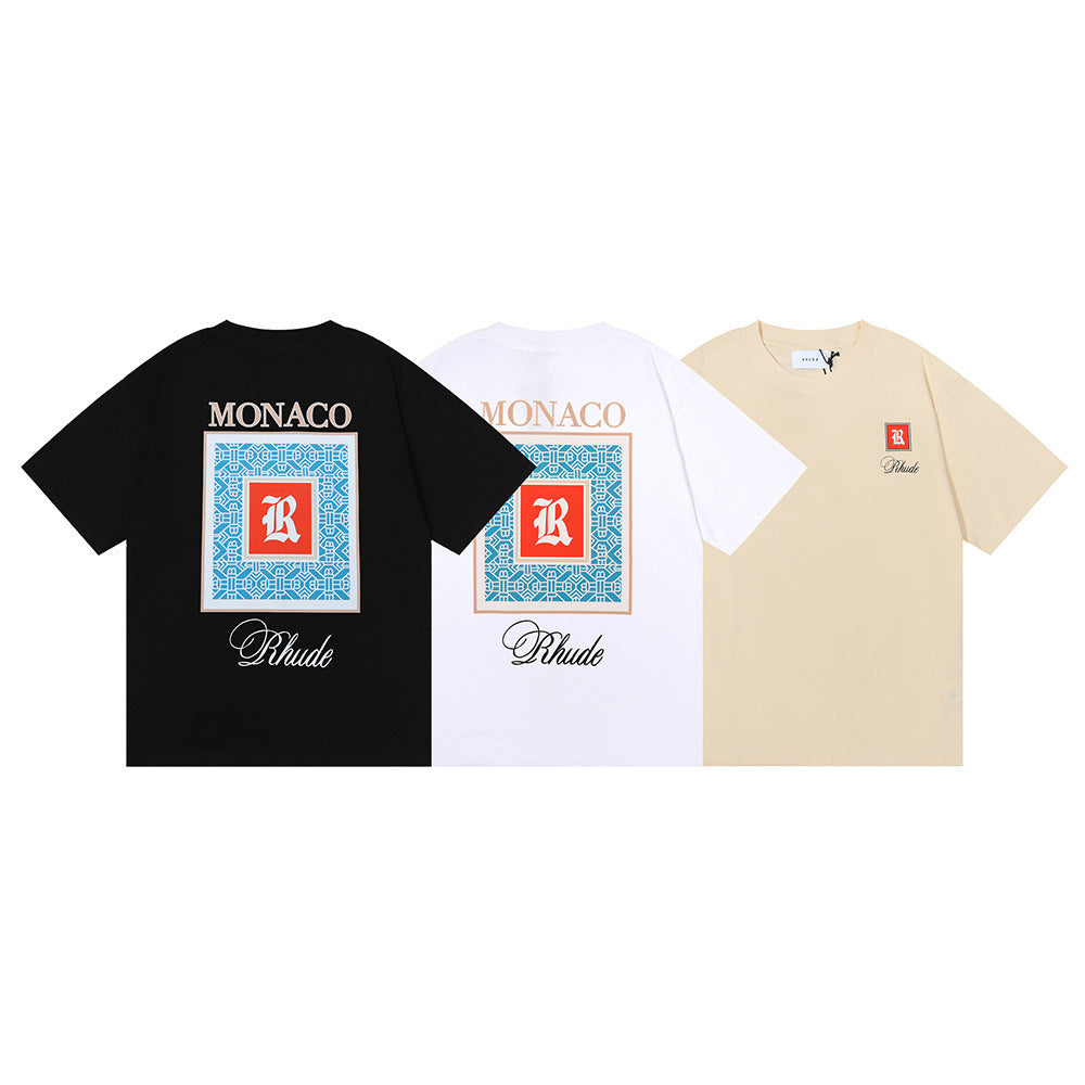 Rhude T Shirt Moroccan Micro Printed Short Sleeve T-Shirt