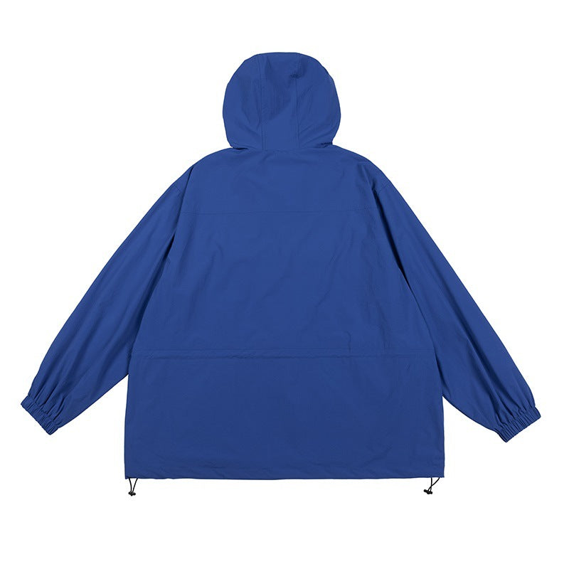 Unisex Jacket Vintage Overalls Jacket Men's Relaxed-Fit Hoodie Top