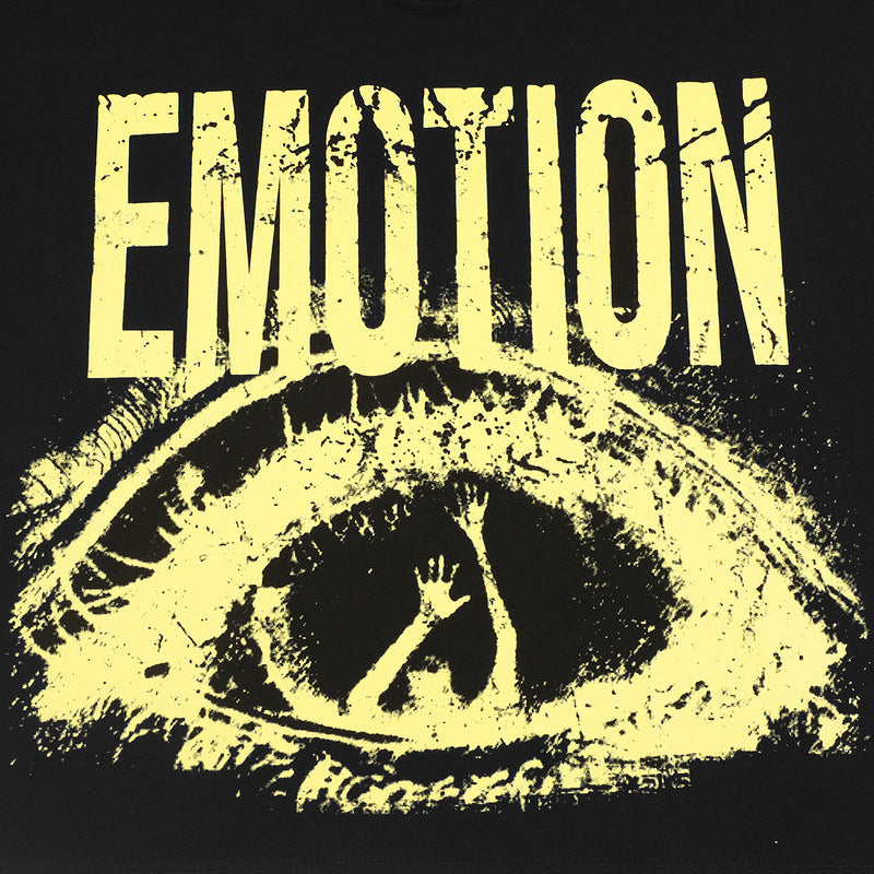 Mixed Emotion T-Shirt Crew Neck Loose Short Sleeve