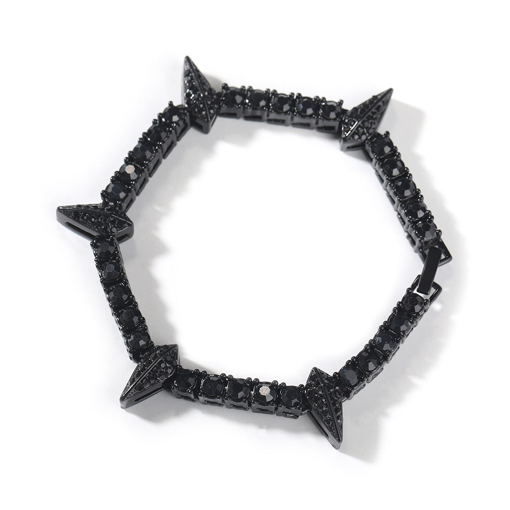 Bracelet Hip Hop Alloy Rhinestone Black Panther Bracelet ins Spectrum St. Valentine's