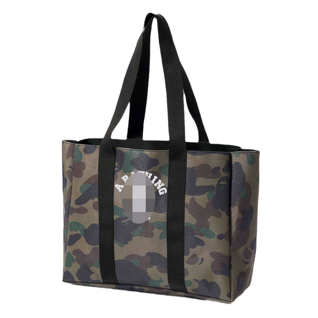 Bathing Ape Bape Bag Camouflage Large Capacity Waterproof Casual Shoulder Portable Tote Bag