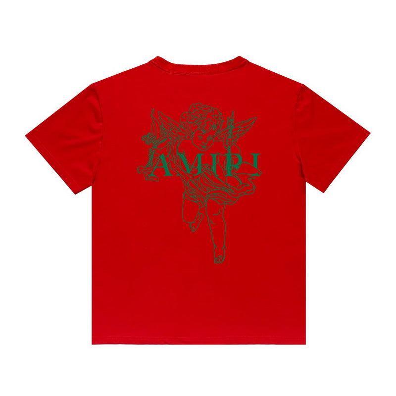 Amiri T Shirt Printed Casual Hip Hop round Neck Short Sleeve T-shirt