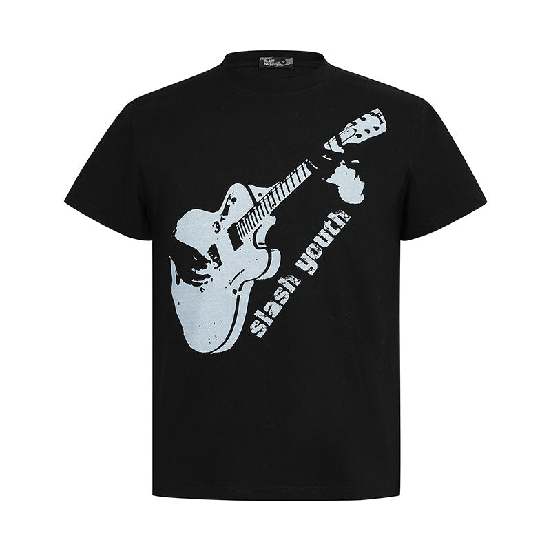 High-quality pure cotton T-shirt with small fly sleeves and slim shoulders