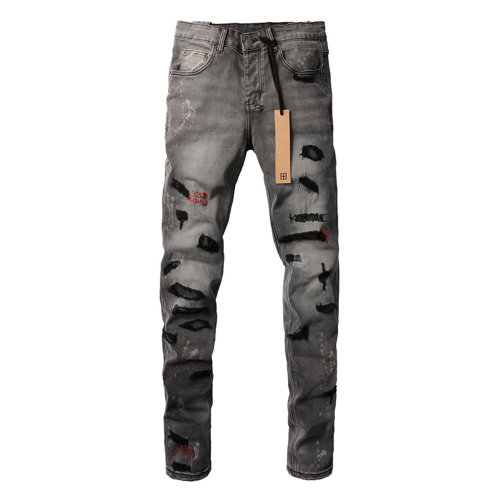KSUBI Jeans Slim Fit Casual Ripped Jeans
