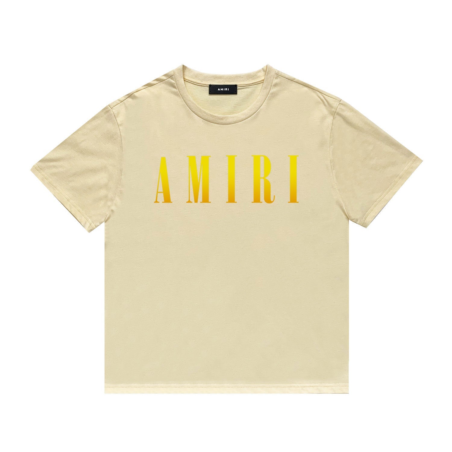 Amiri T Shirt Gradient Letter Flower Casual Hip Hop Short Sleeve T-shirt