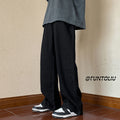 Men Jeans Green Washed Jeans Men's Autumn Width Straight-Leg Trousers