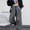 Men Jeans Washed Wide-Leg Pants Oldschool Worn Jeans