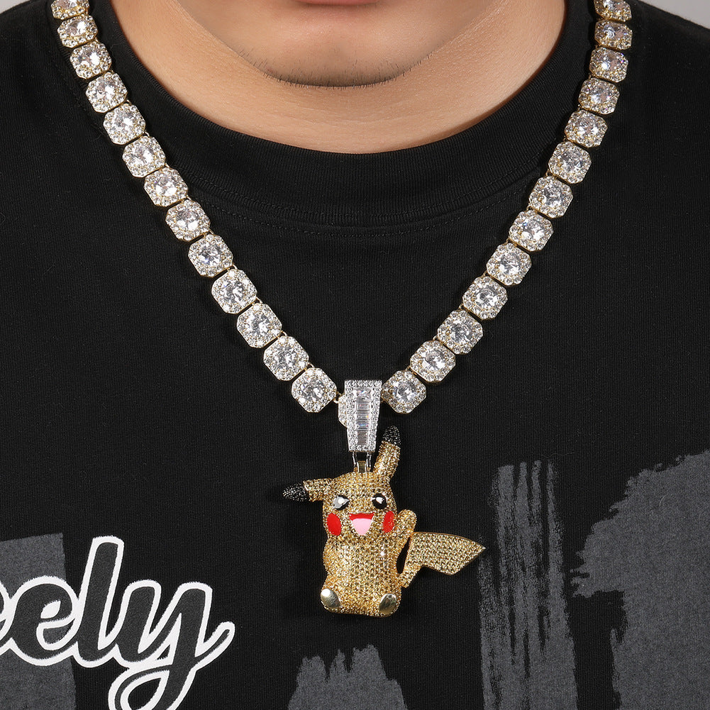 Jewelry Diamond Pendant Necklace Cartoon Fashion Necklace Male Animal Spectrum Pok¨¦mon