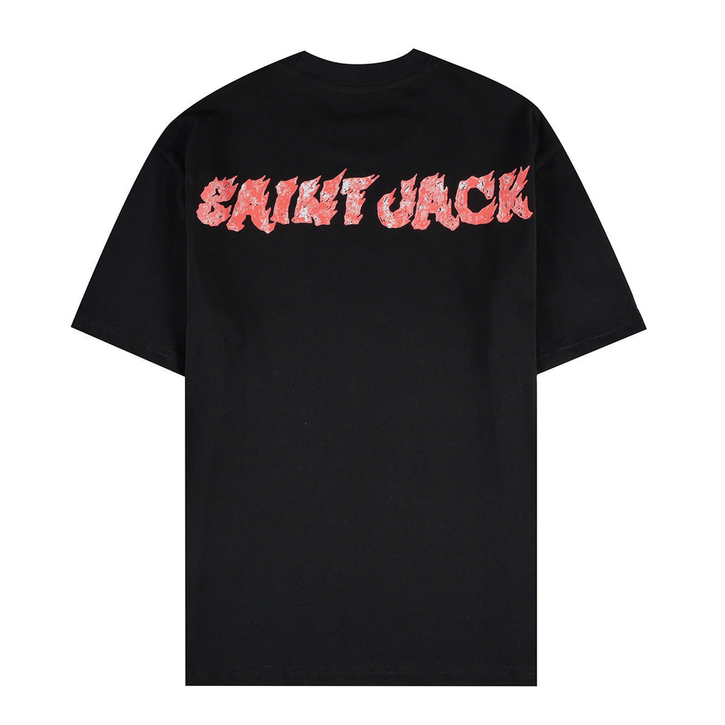 Travis Scott T-Shirt TRAVIS SCOTT CACTUS JACK Loose Crew Neck Short Sleeve