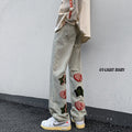 Men Jeans Spring and Autumn Slim-Fit Pants Straight Casual Trousers