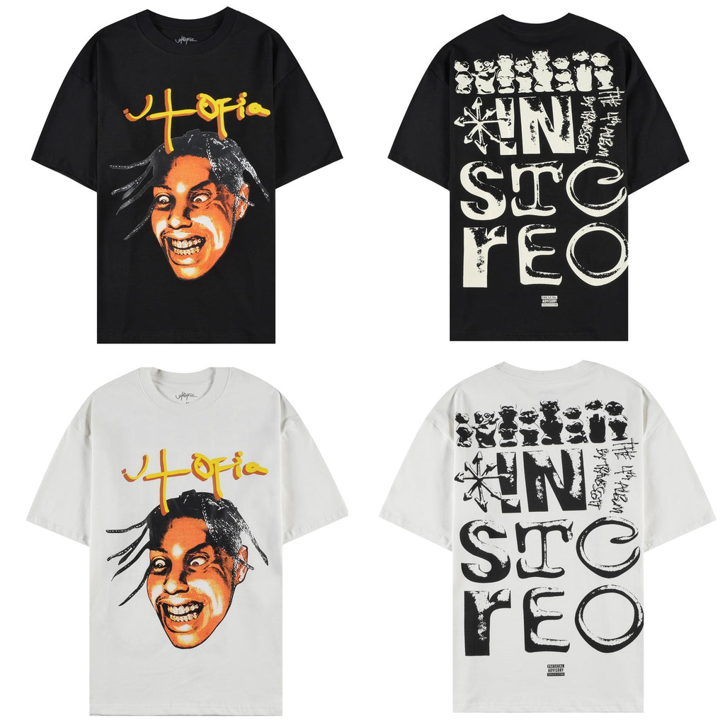 Travis Scott T-Shirt TRAVIS SCOTT CACTUS JACK Loose Crew Neck Short Sleeve
