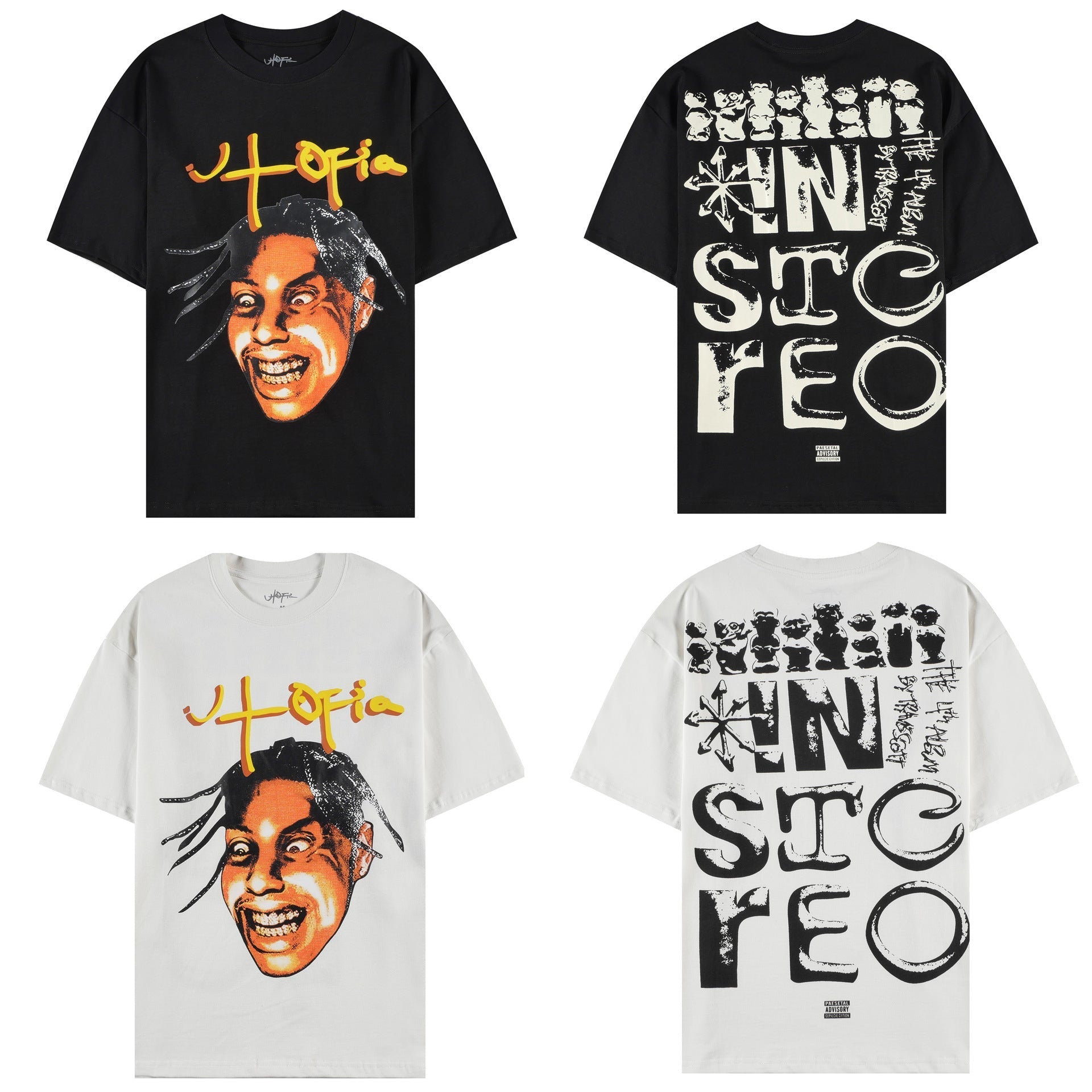 Travis Scott T-Shirt TRAVIS SCOTT CACTUS JACK Loose Crew Neck Short Sleeve