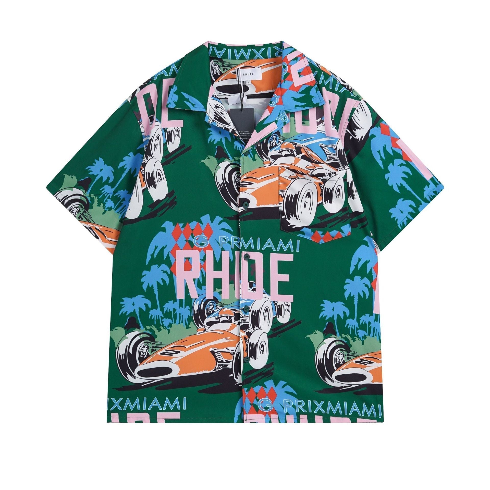 Rhude T Shirt Racing Letter Logo Casual Short Sleeve Shirt, Shorts