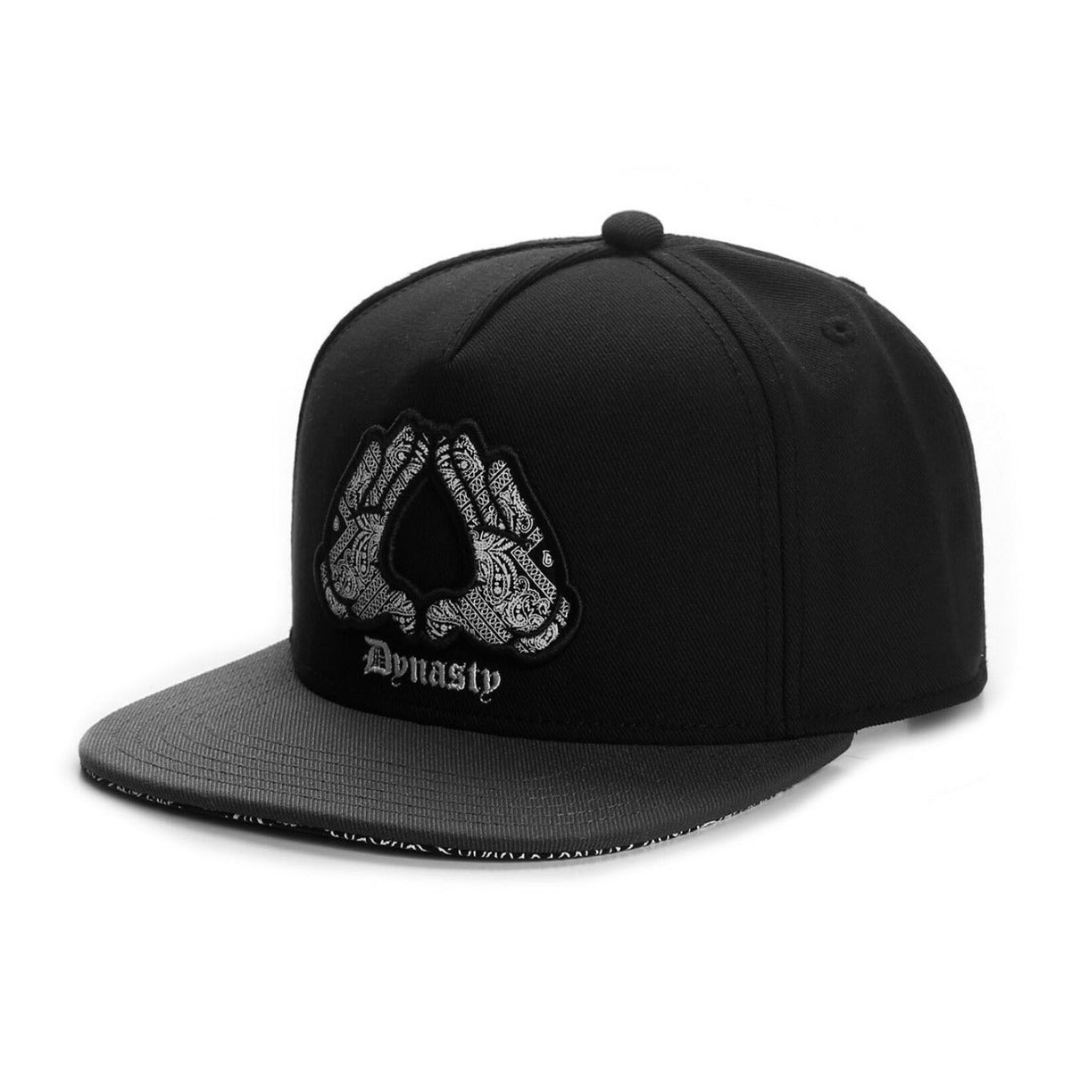 Trendy flat brimmed snapback hats cashew pattern